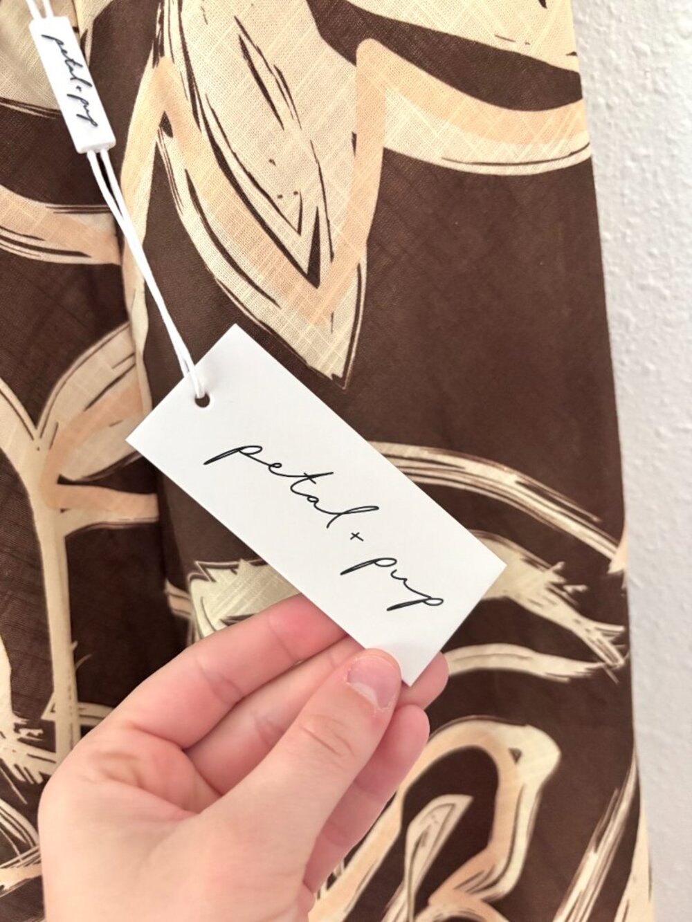 NWT Brown/Cream Backless Mini Dress - Picture 14 of 16